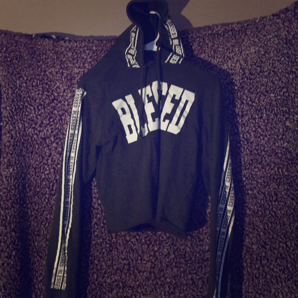 A long sleeve tee with hood